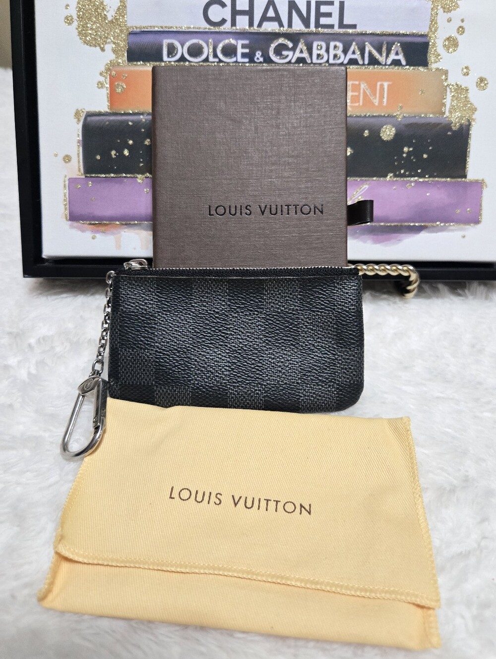 Louis Vuitton Damier Graphite Key Cles Excellent Condition